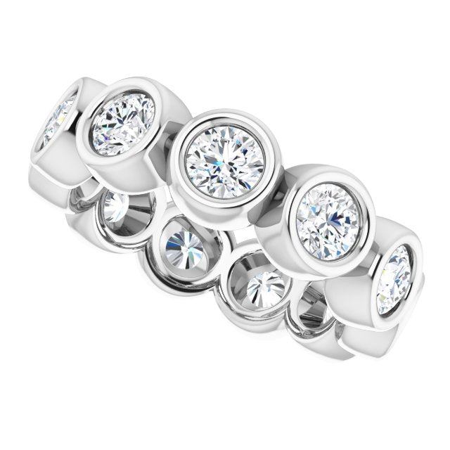 2.75 ct. Bezel Set Round Diamond Eternity Band-VIRABYANI